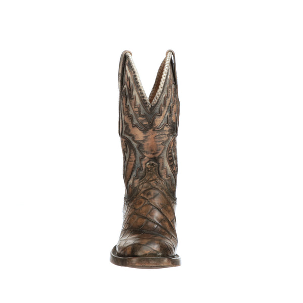 Lucchese | Mirrored-L Dress Sock :: Brown L