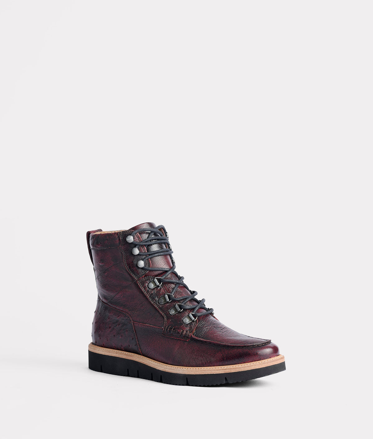 
        Ridgeline Exotic Lace Up Boot :: Black Cherry