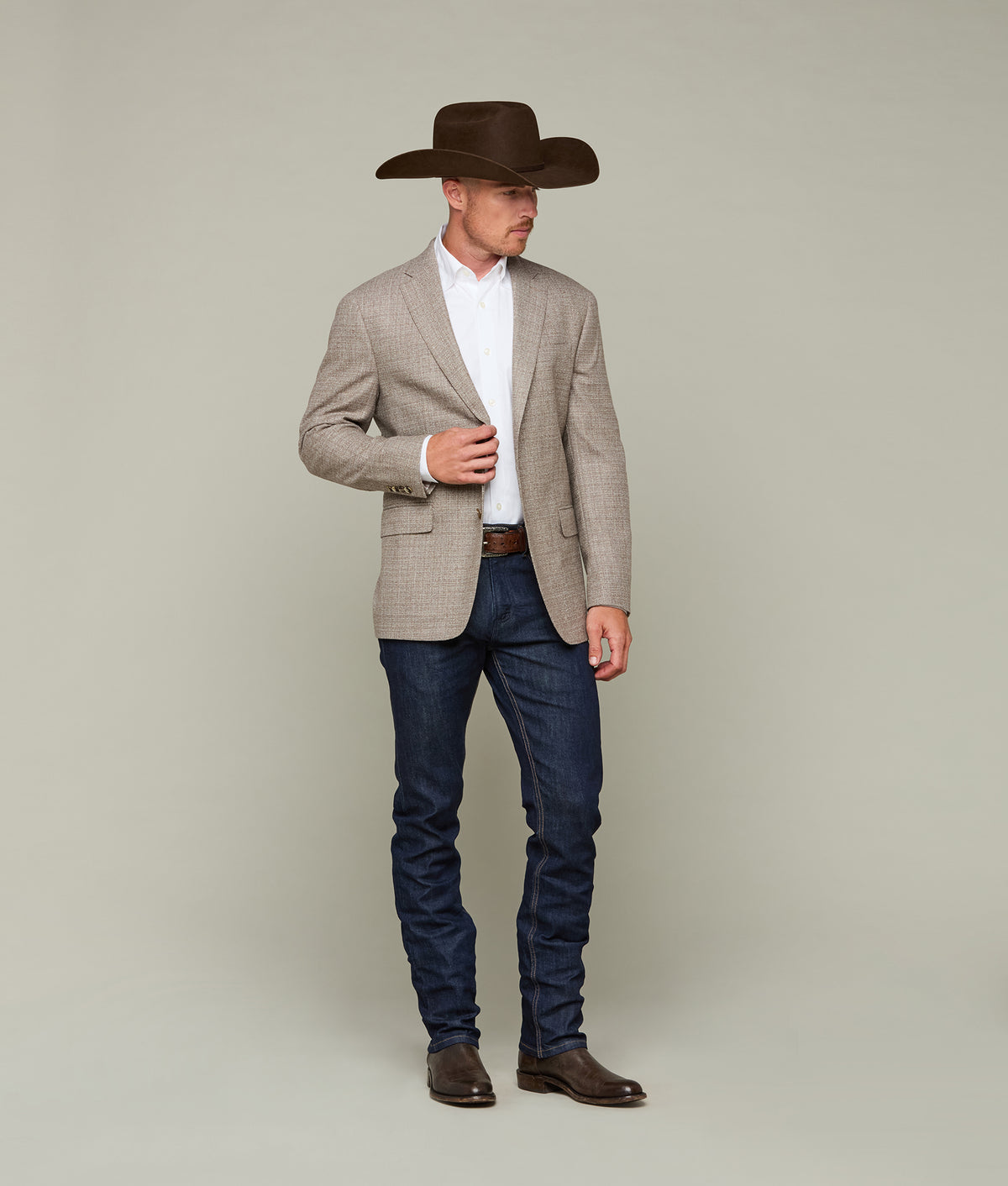 
        Lucchese Sport Coat :: Mocha Brown Mixy