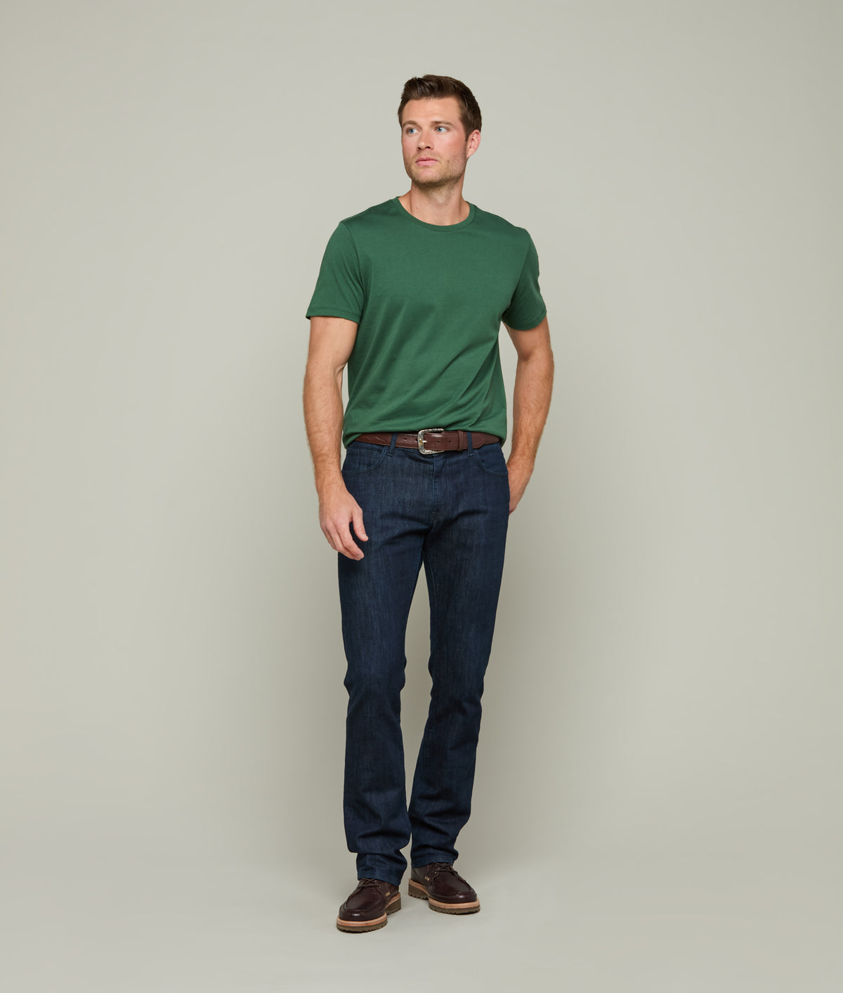 
        Lucchese Crew Neck Tee :: Loden Green