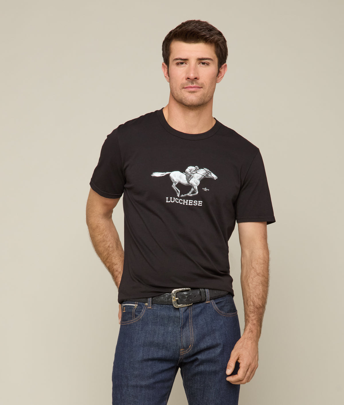 
        Lucchese Racehorse Tee :: Black