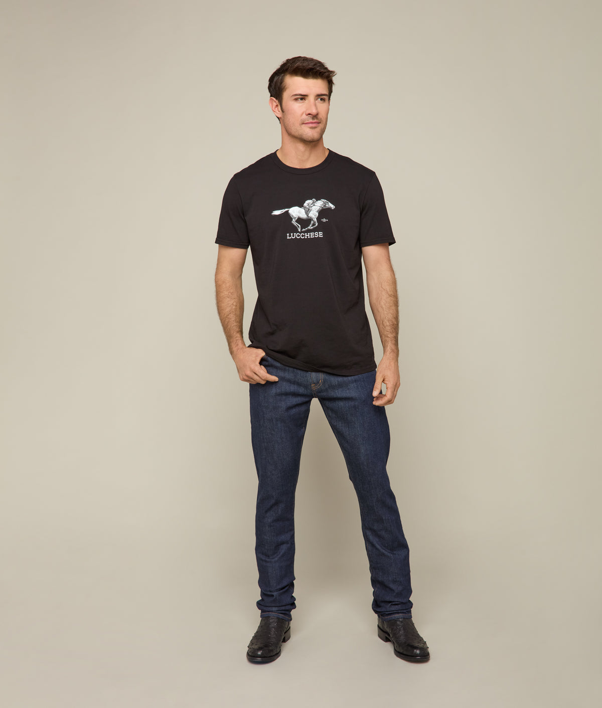 
        Lucchese Racehorse Tee :: Black