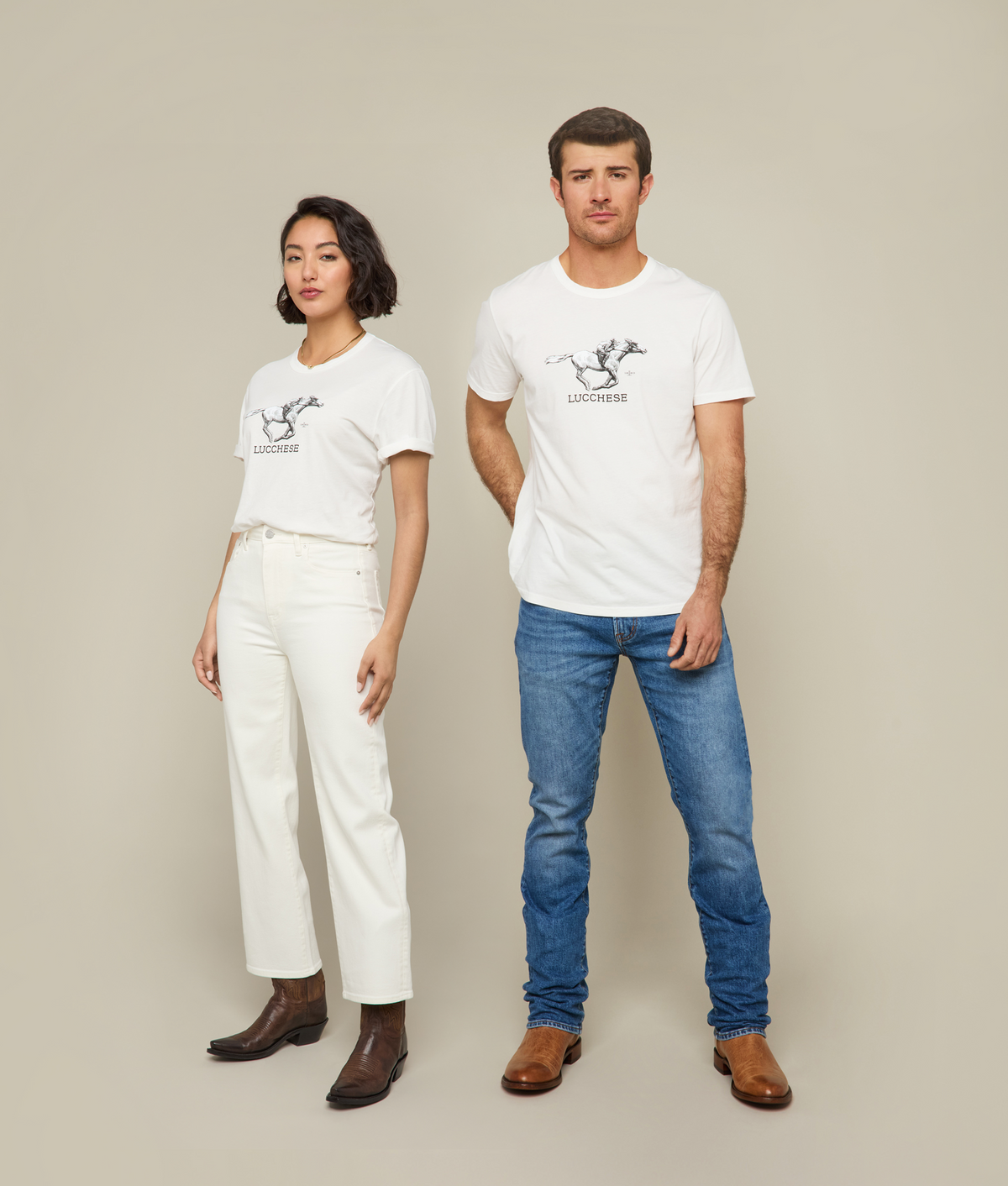 
        Lucchese Racehorse Tee :: White