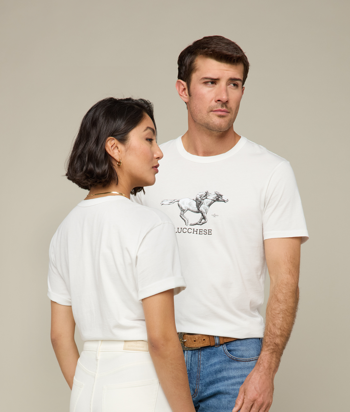 
        Lucchese Racehorse Tee :: White