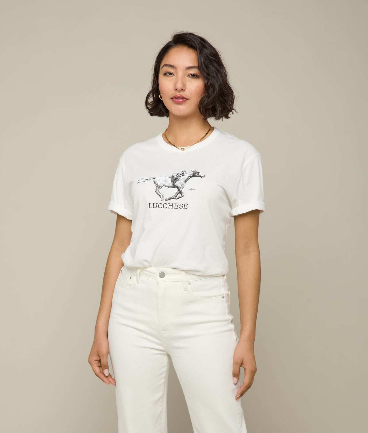 
        Lucchese Racehorse Tee :: White