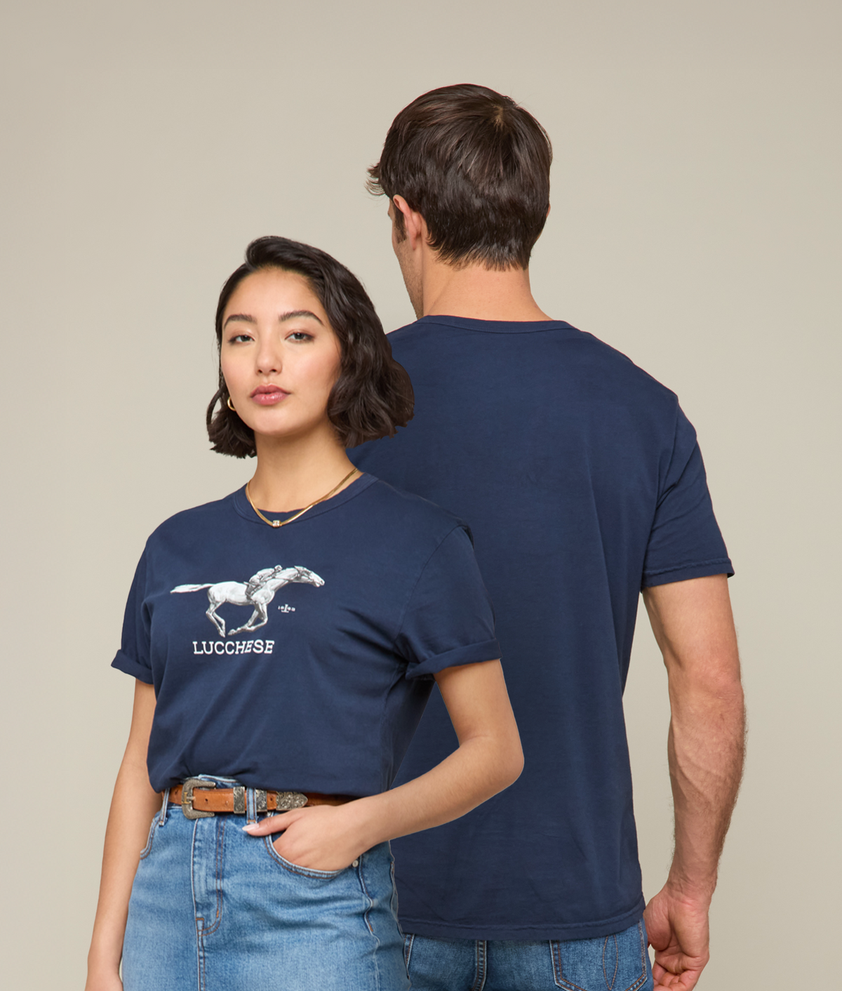 
        Lucchese Racehorse Tee :: Navy