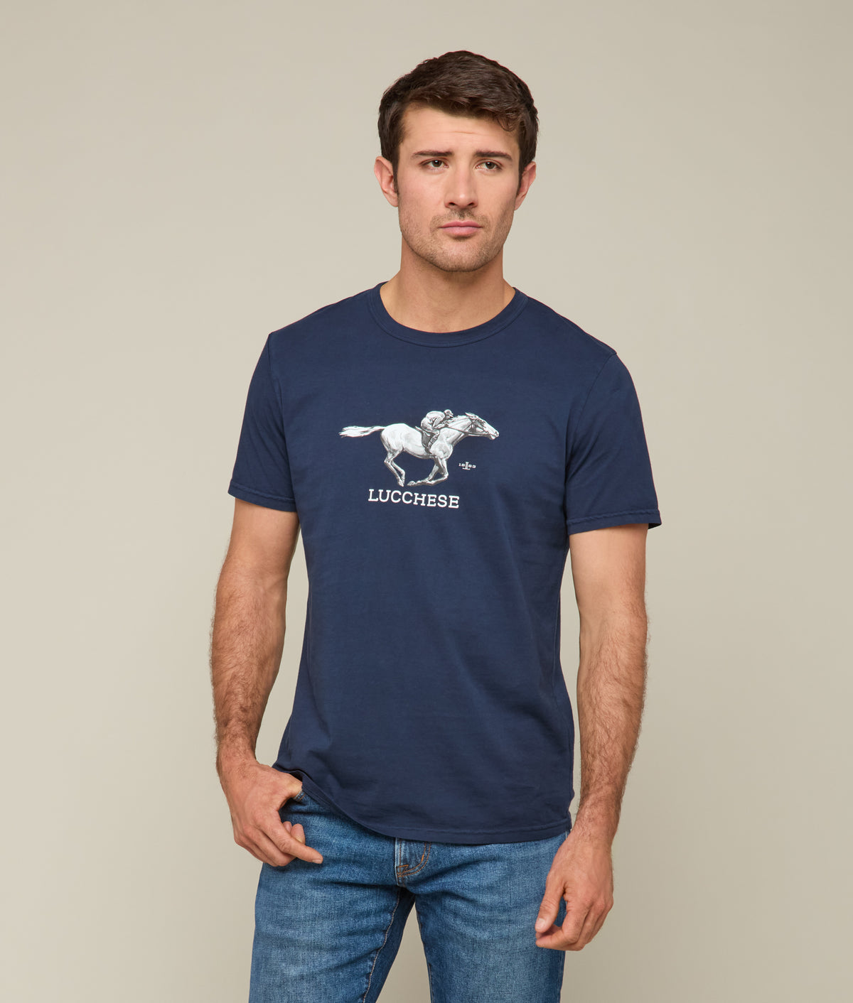 
        Lucchese Racehorse Tee :: Navy