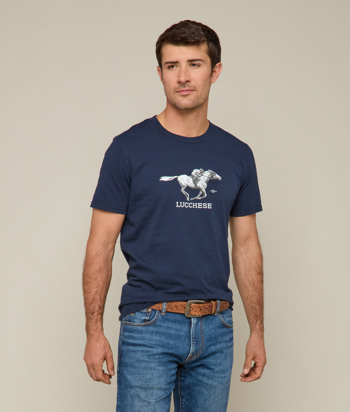 
        Lucchese Racehorse Tee :: Navy