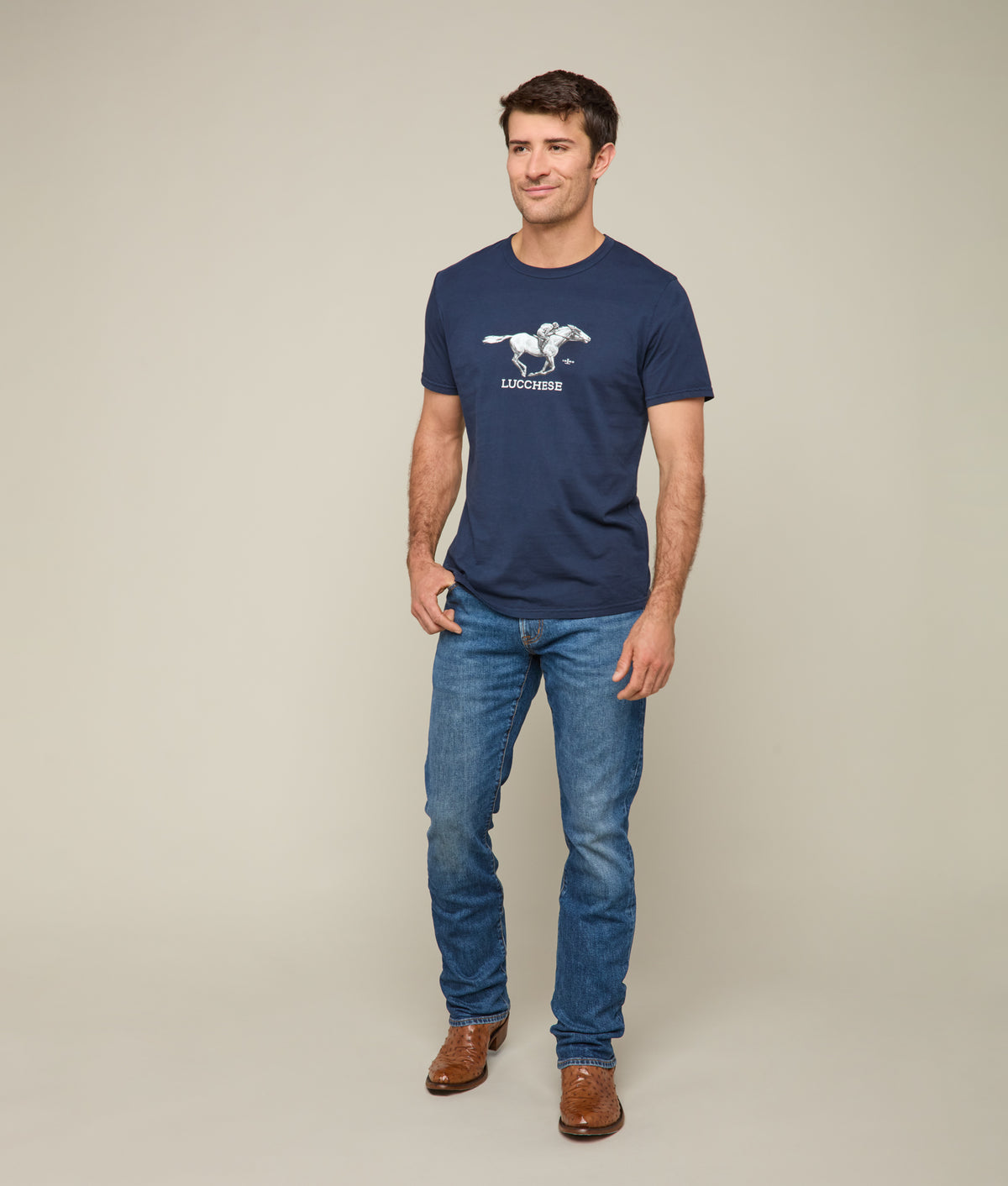 
        Lucchese Racehorse Tee :: Navy