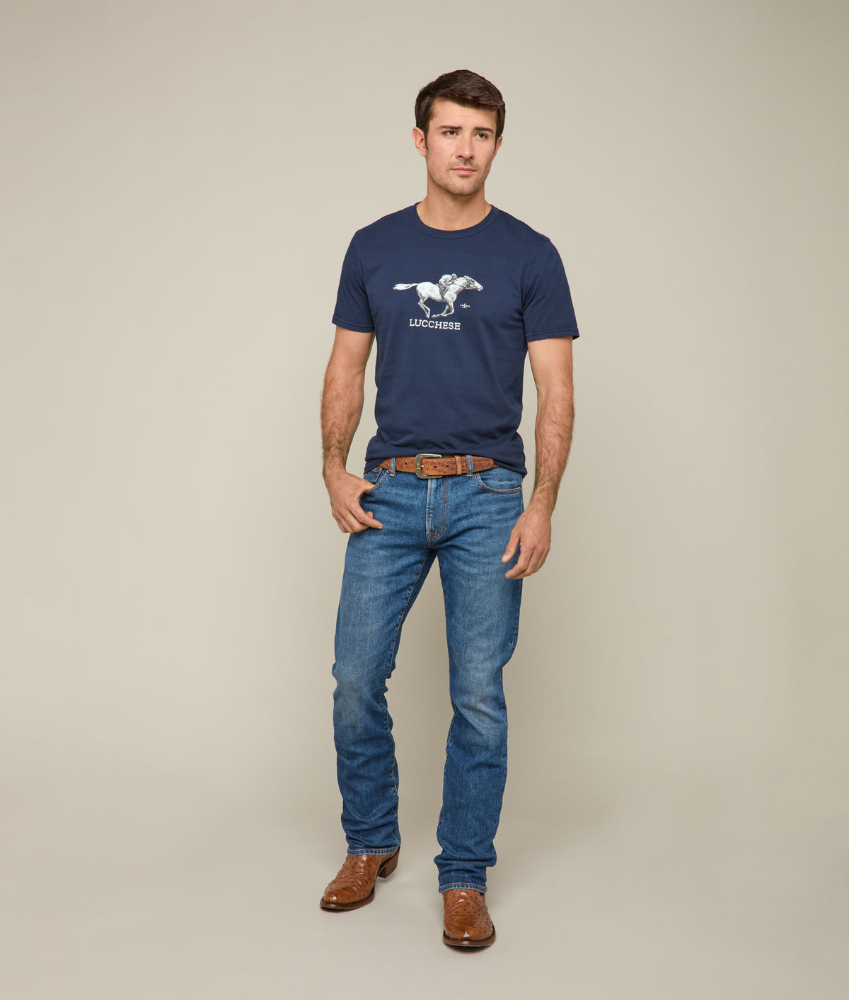 
        Lucchese Racehorse Tee :: Navy