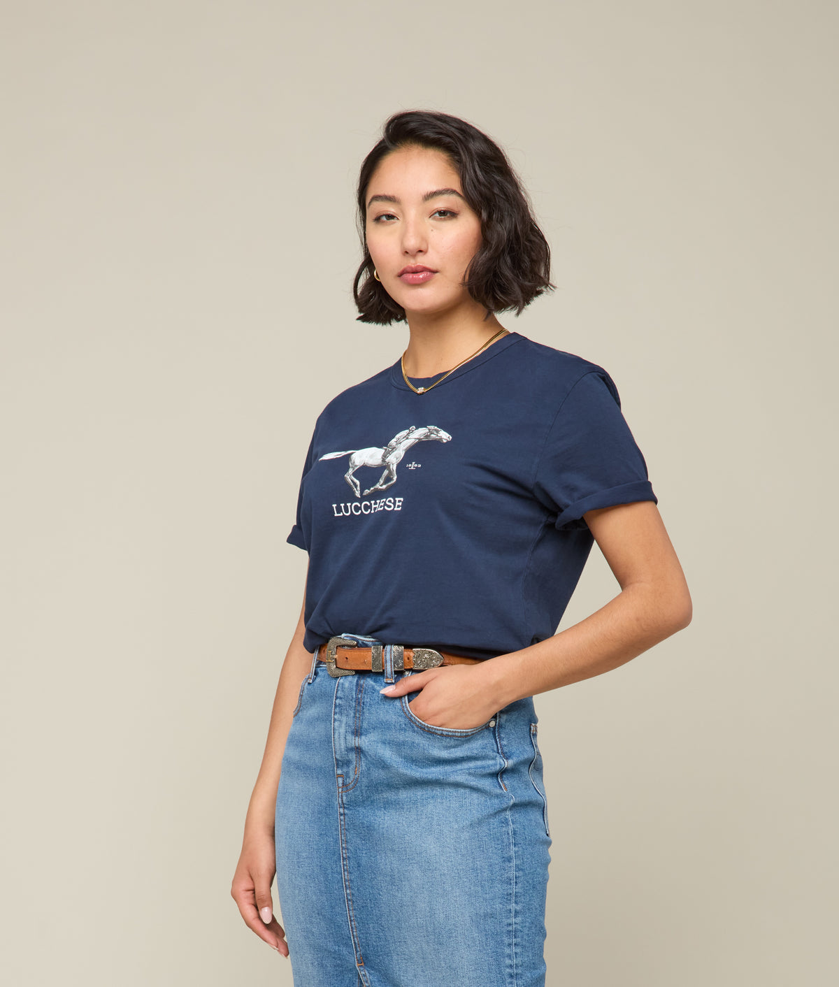 
        Lucchese Racehorse Tee :: Navy