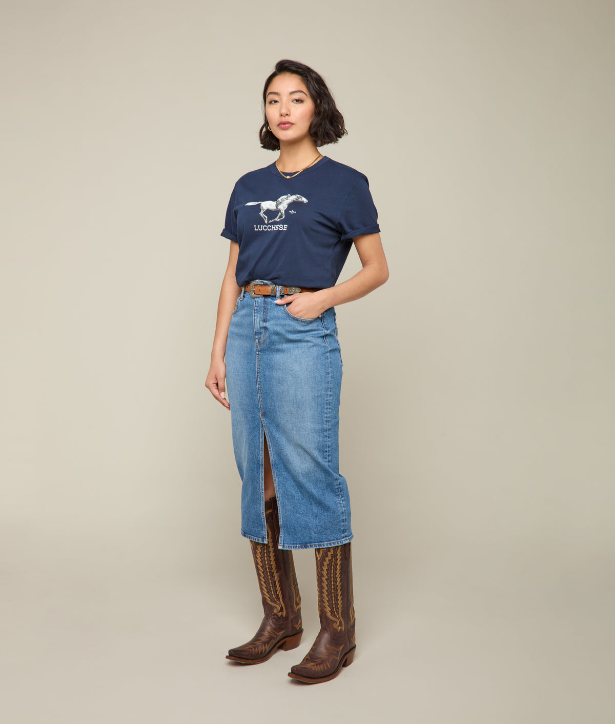 
        Lucchese Racehorse Tee :: Navy