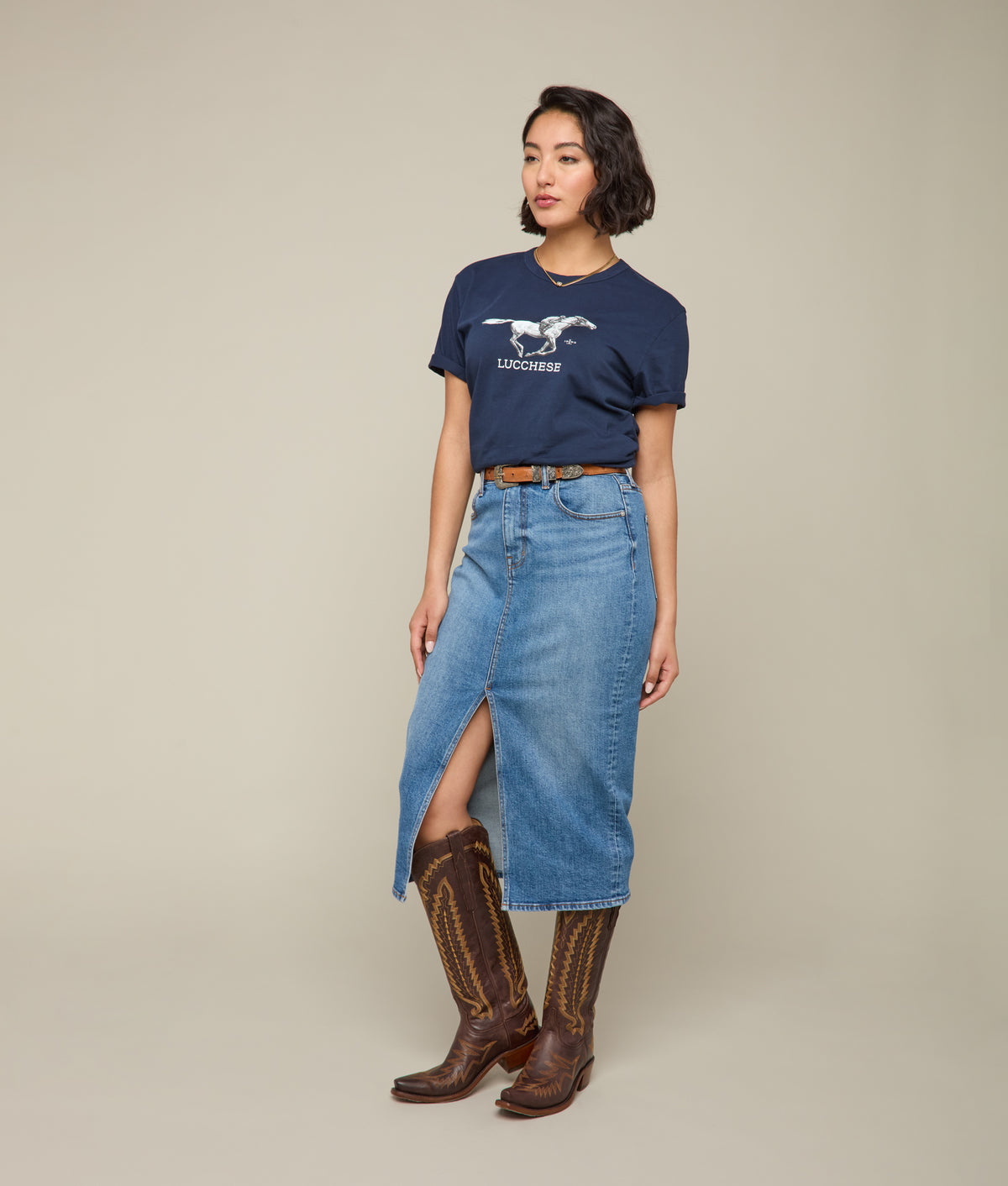 
        Lucchese Racehorse Tee :: Navy