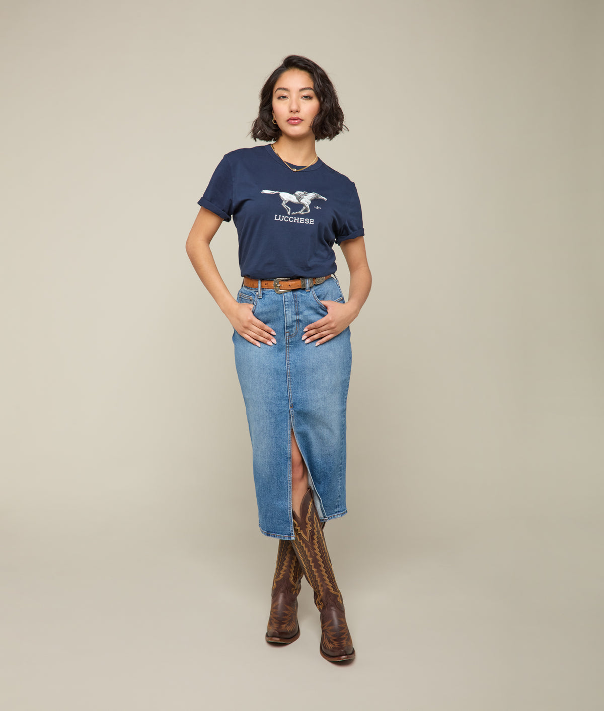 
        Lucchese Racehorse Tee :: Navy