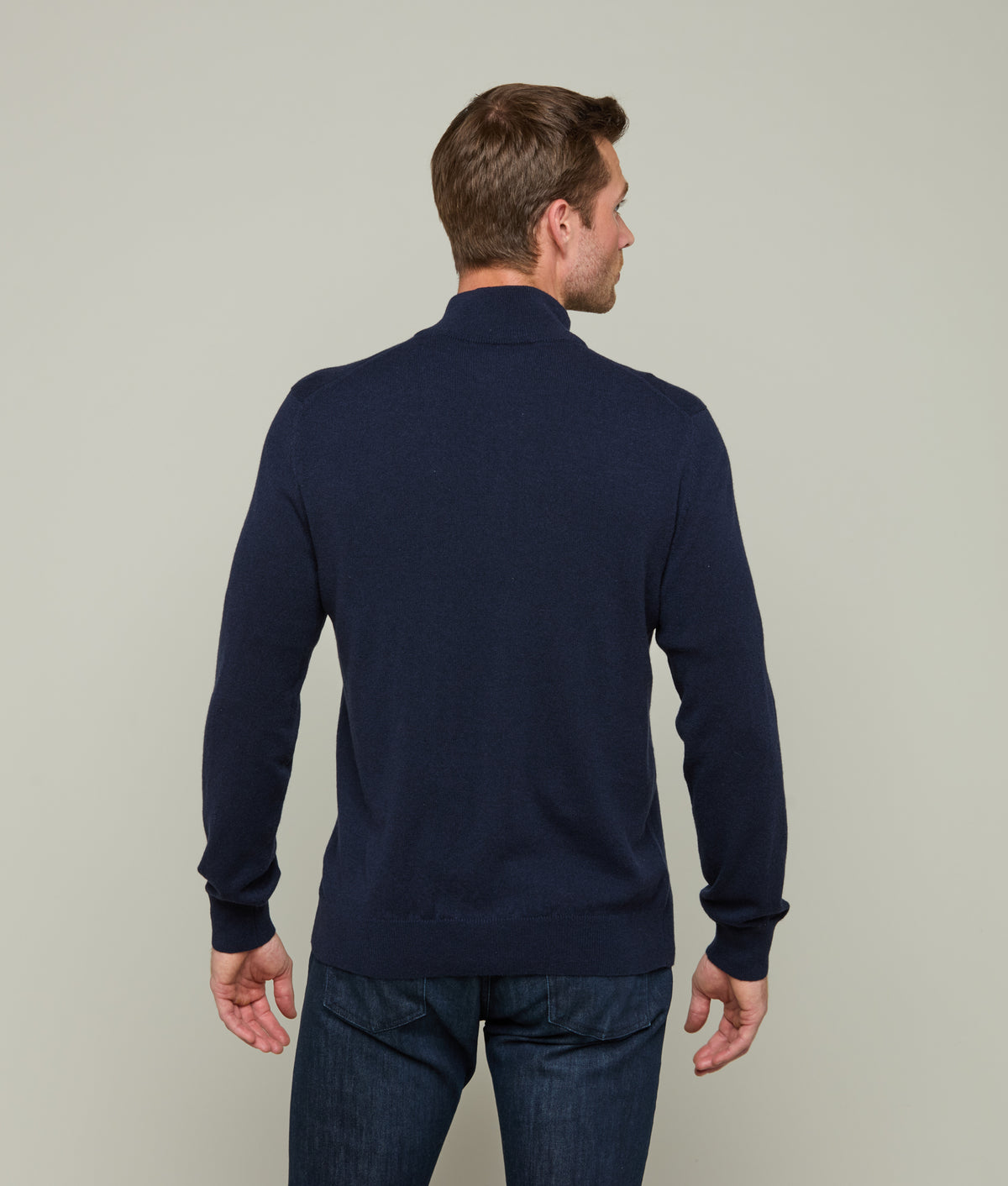 
    Men&#39;s Cashmere Quarter Zip :: Navy