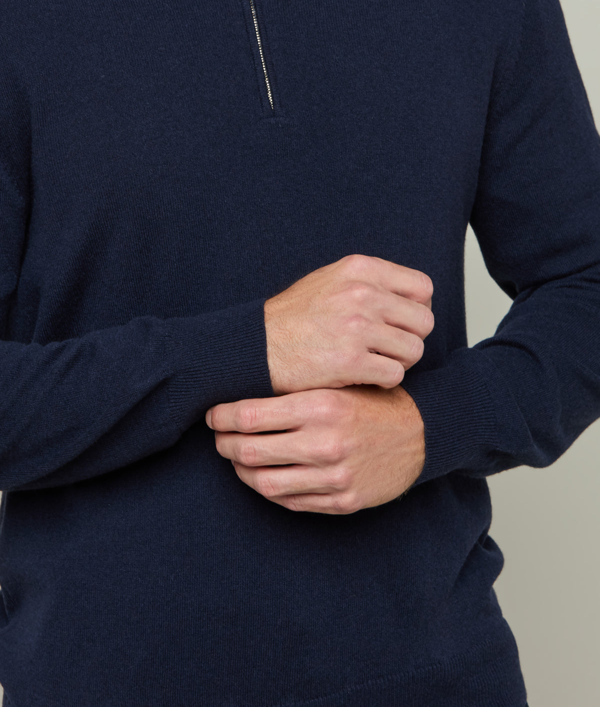 
    Men&#39;s Cashmere Quarter Zip :: Navy