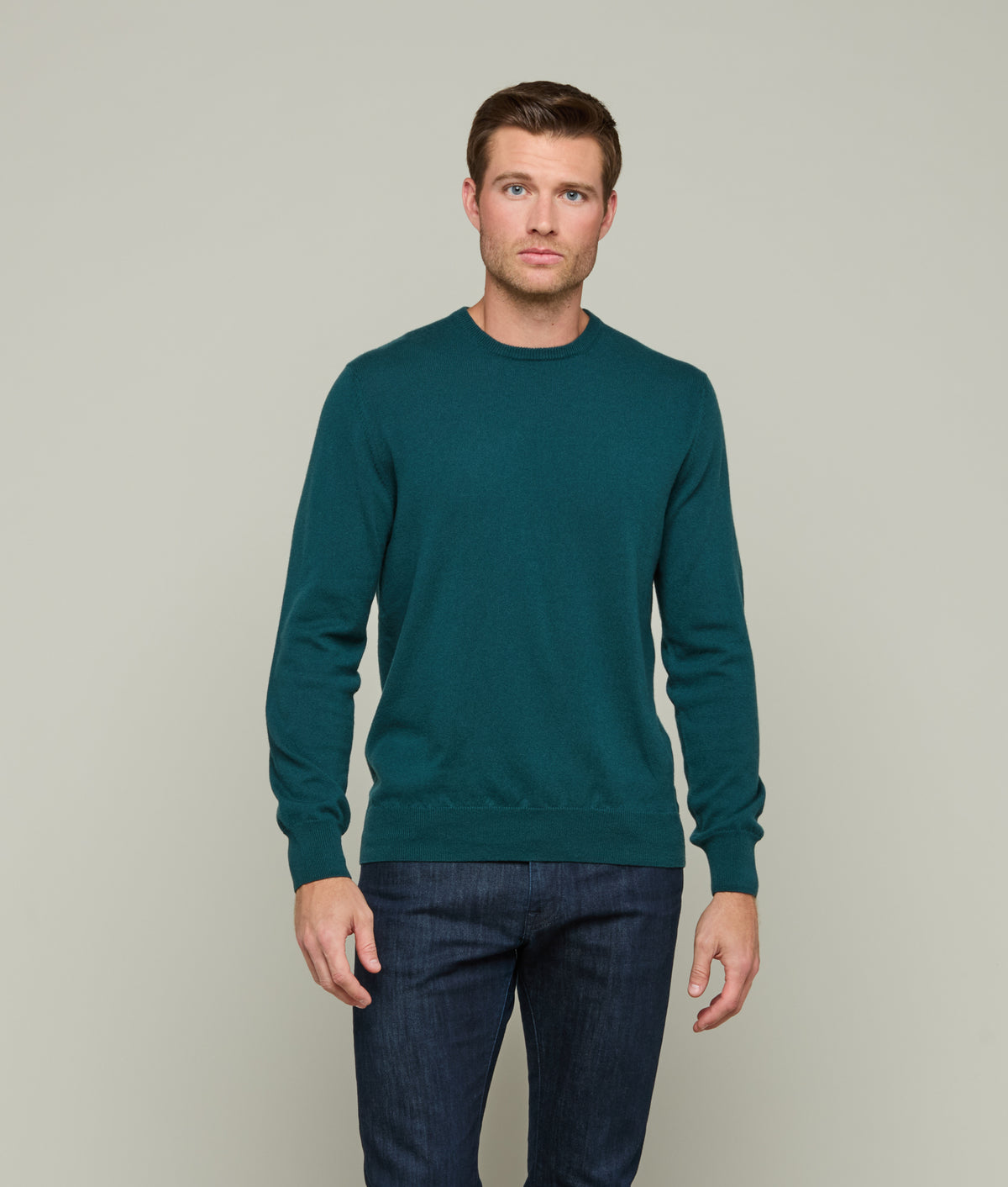 
    Men&#39;s Cashmere Crewneck Sweater :: Teal