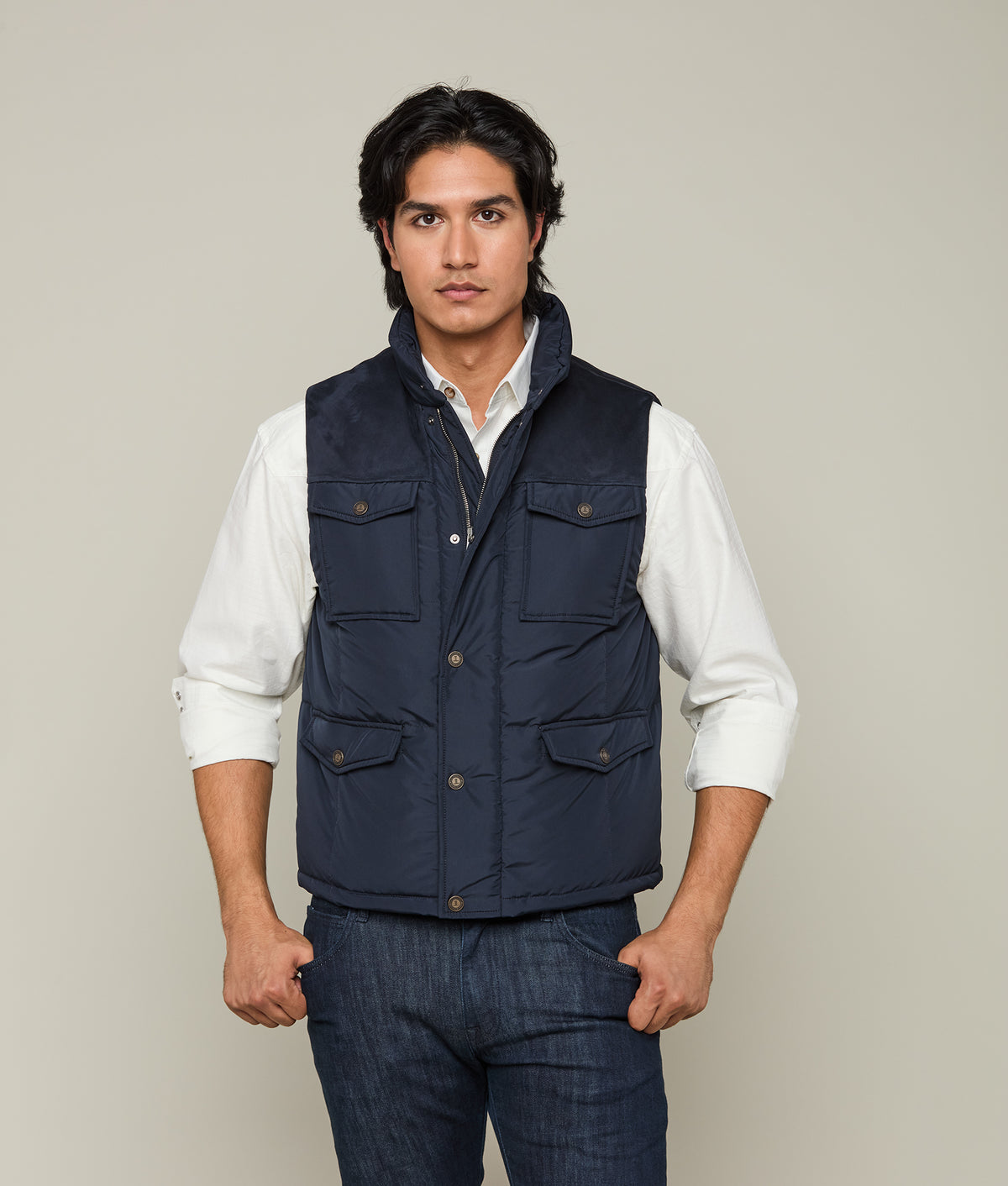 
    John Puffer Vest :: Navy