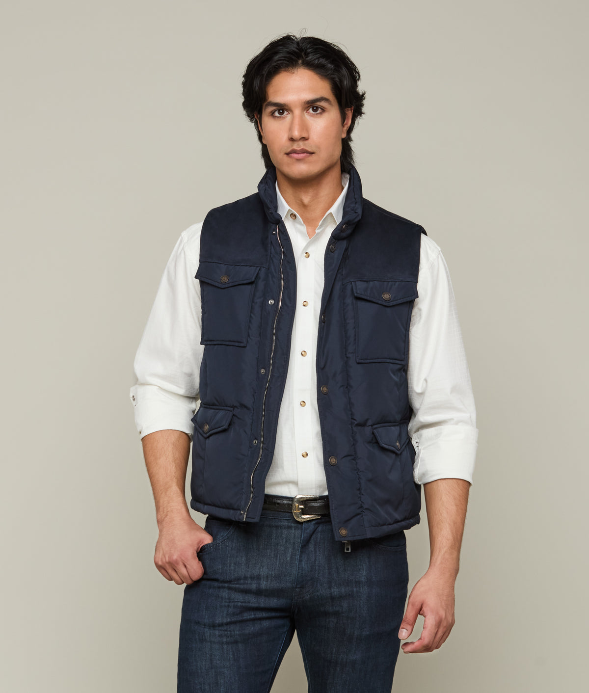 
    John Puffer Vest :: Navy