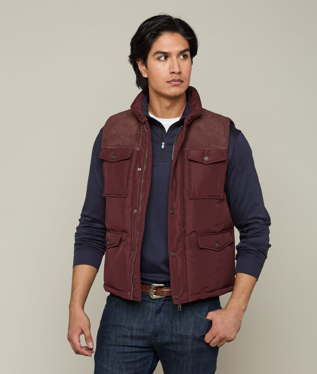 
    John Puffer Vest :: Wine