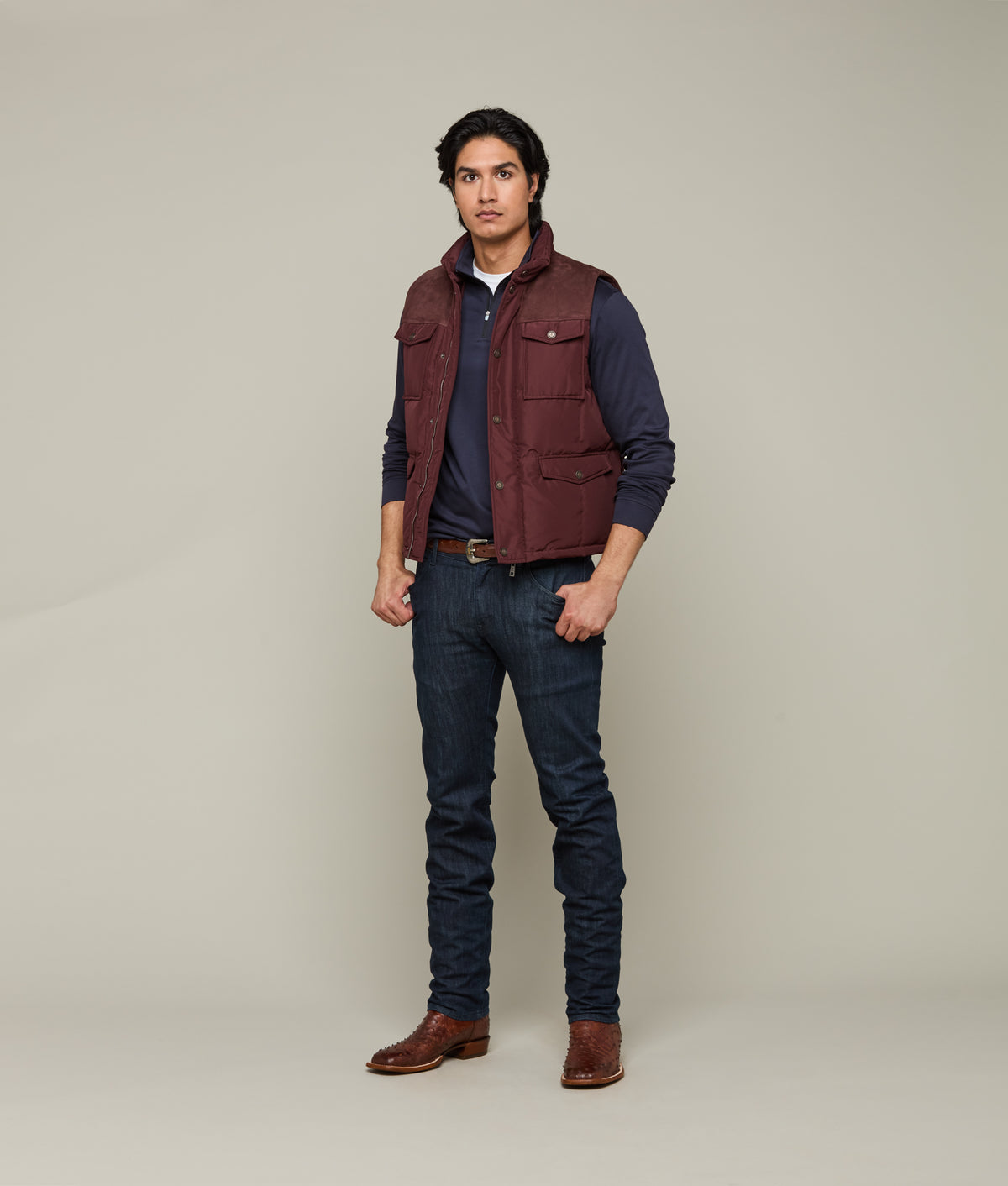 
    John Puffer Vest :: Wine