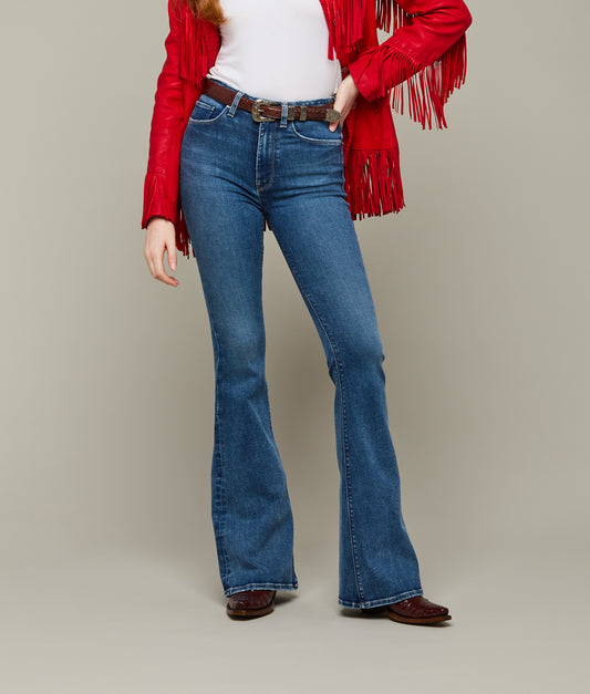 Holly High-Rise Flare Jean :: Harvest