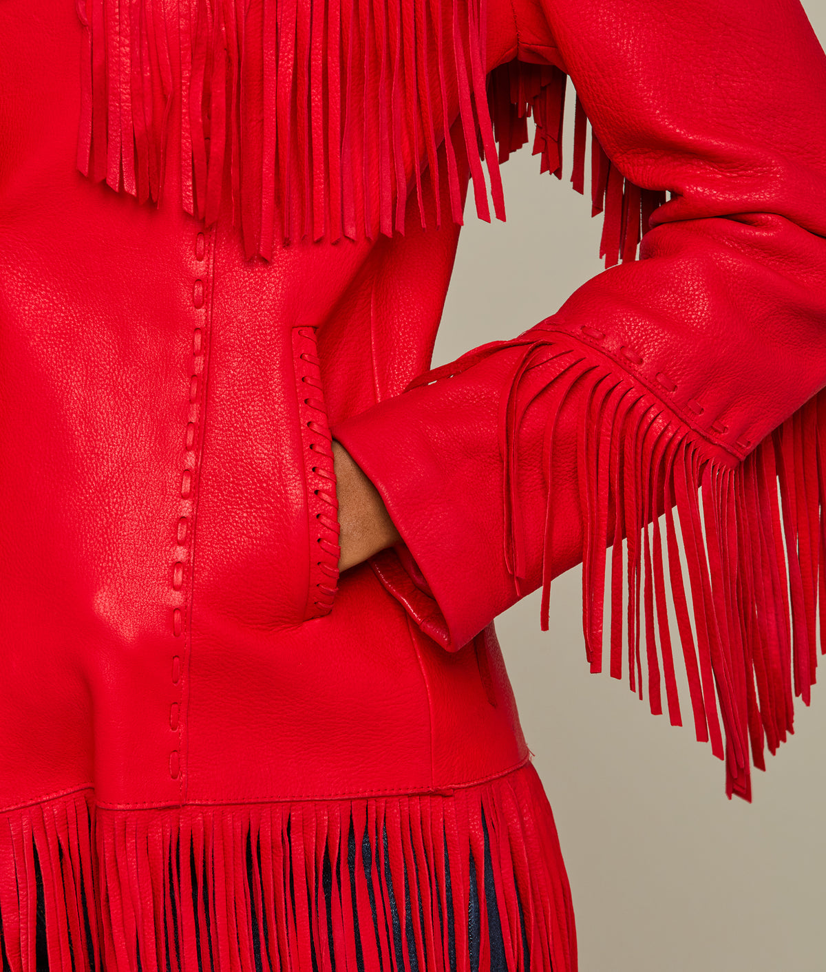 
    Fringe Jacket :: Red