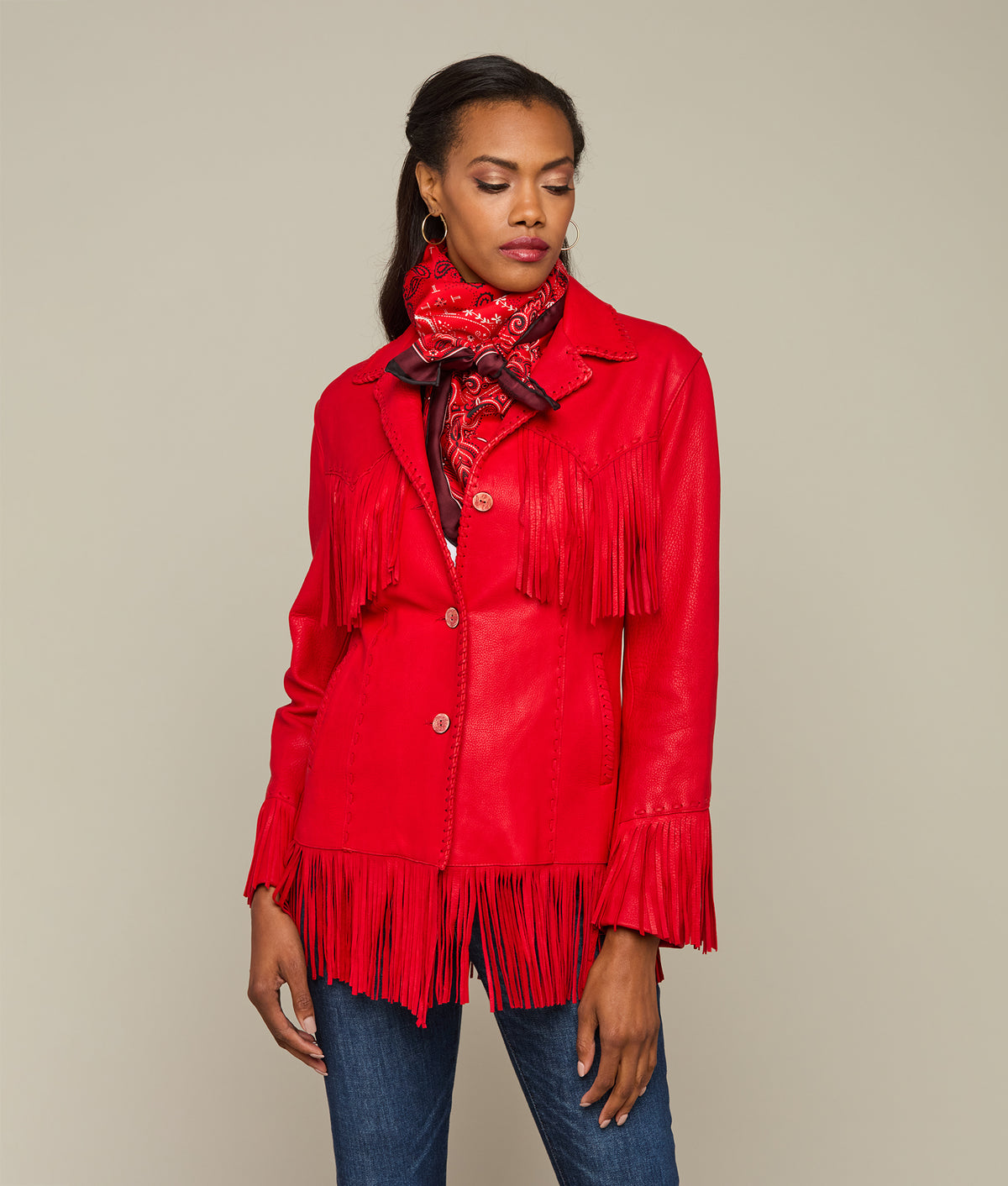 
    Fringe Jacket :: Red