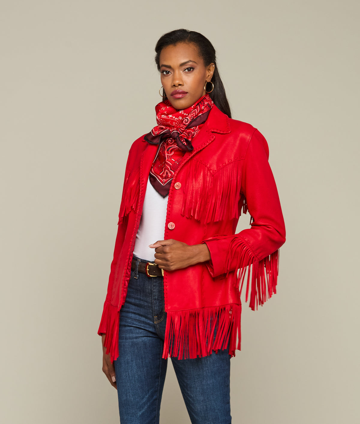 
    Fringe Jacket :: Red