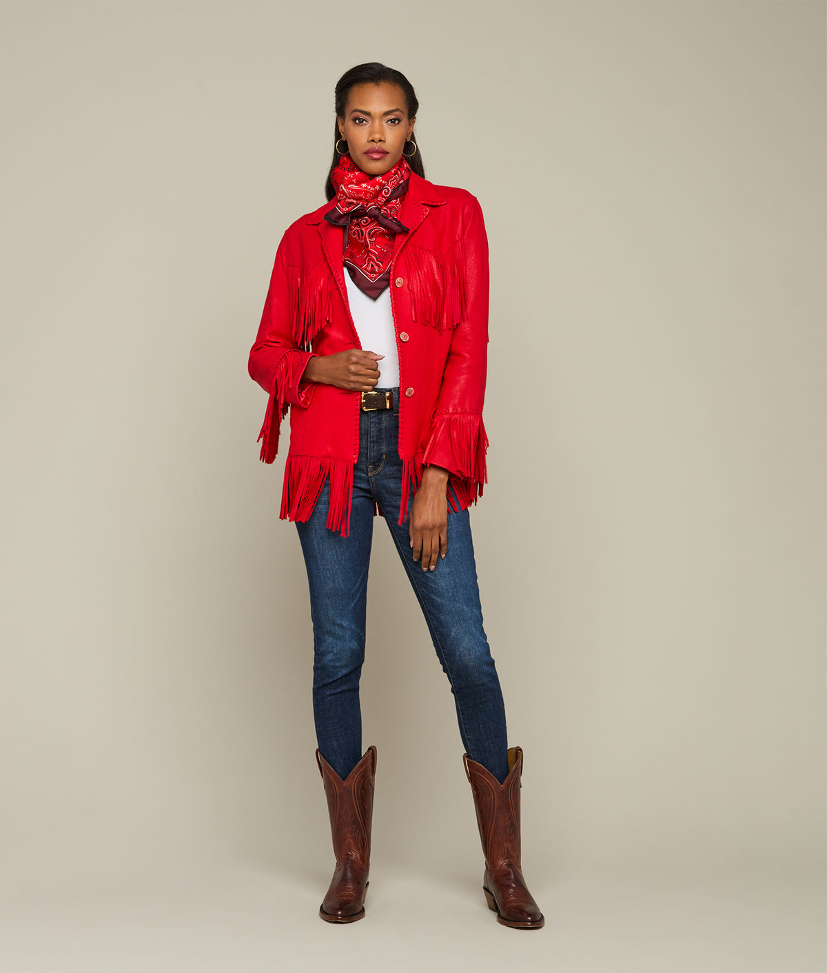 
    Fringe Jacket :: Red