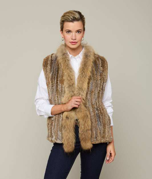 Rabbit Fur Vest :: Natural