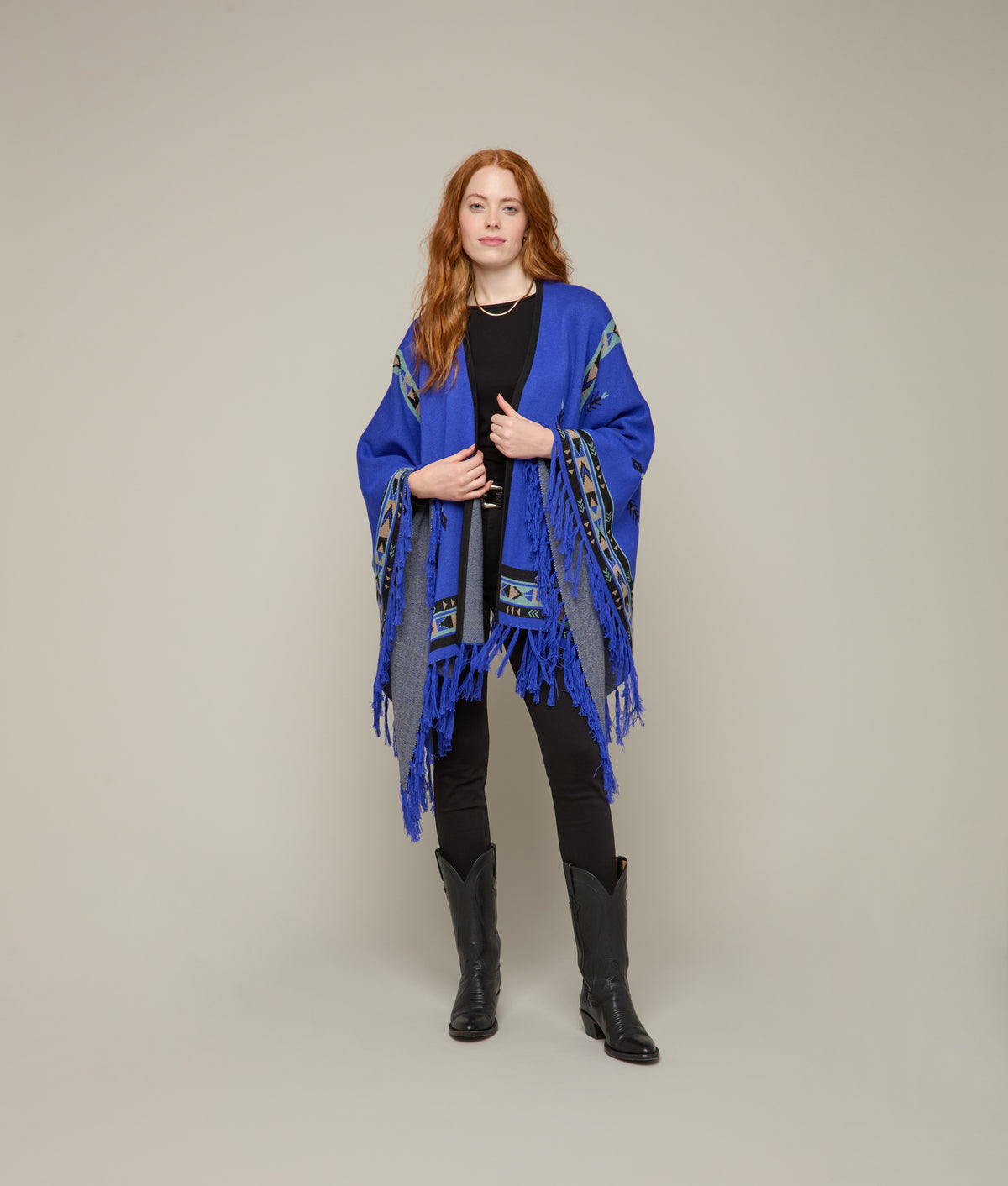 
    Lightweight Alpaca Cape :: Sapphire