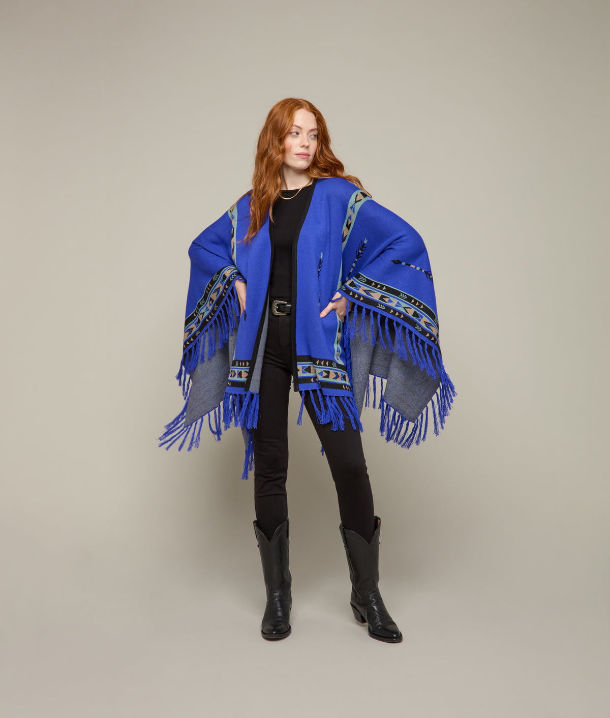 
    Lightweight Alpaca Cape :: Sapphire