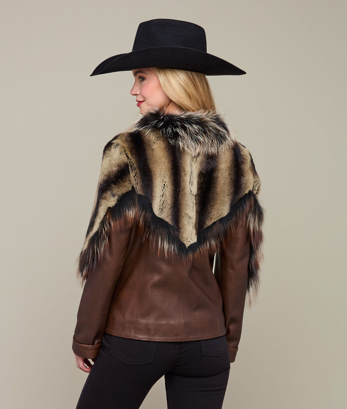 
    Fur Yoke Jacket :: Brown