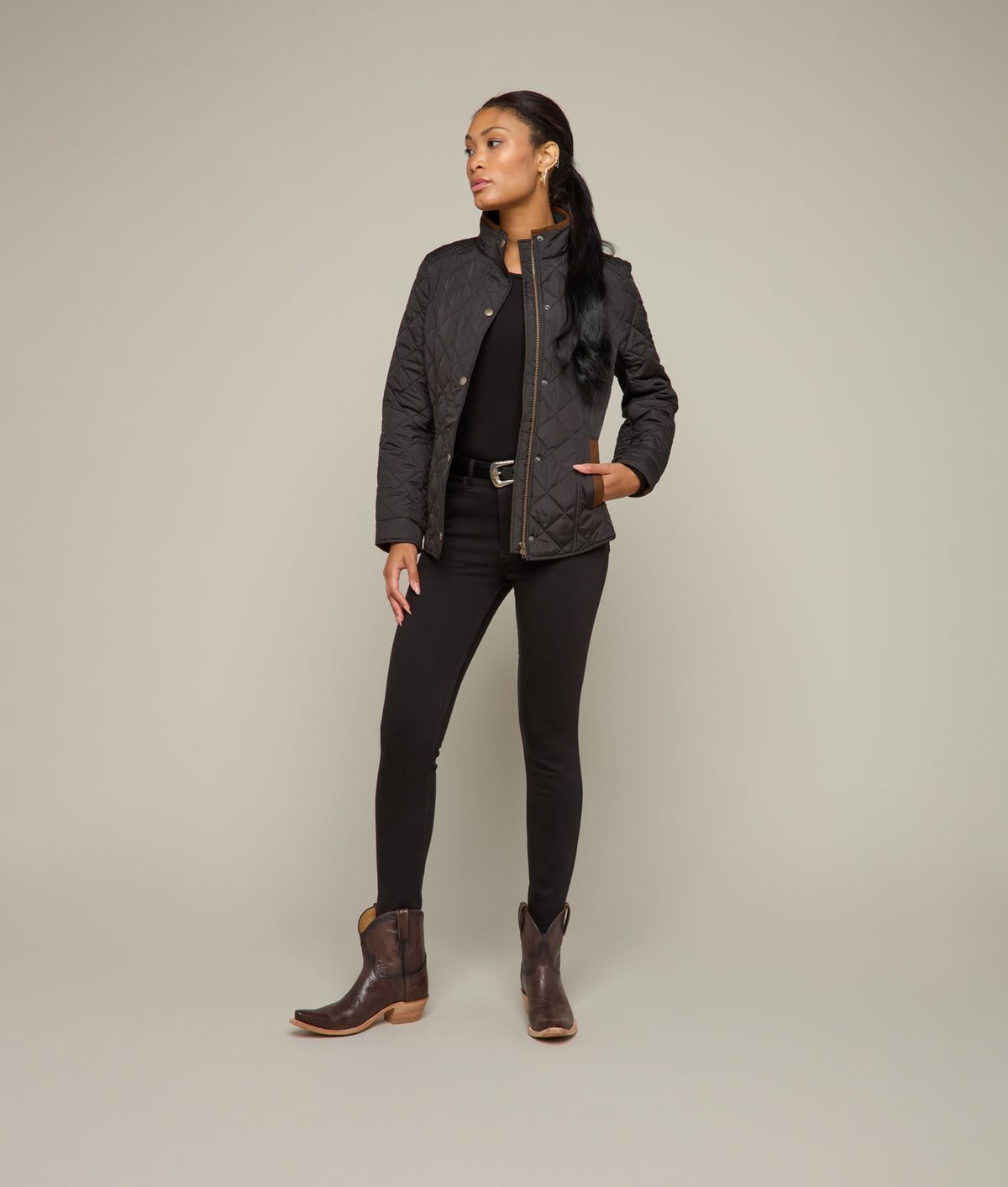 
        Women&#39;s Quilted Jacket :: Black