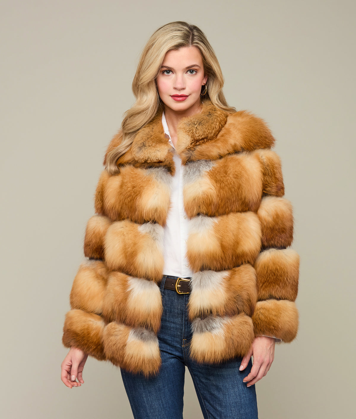 
    Canadian Red Fox Jacket :: Caramel