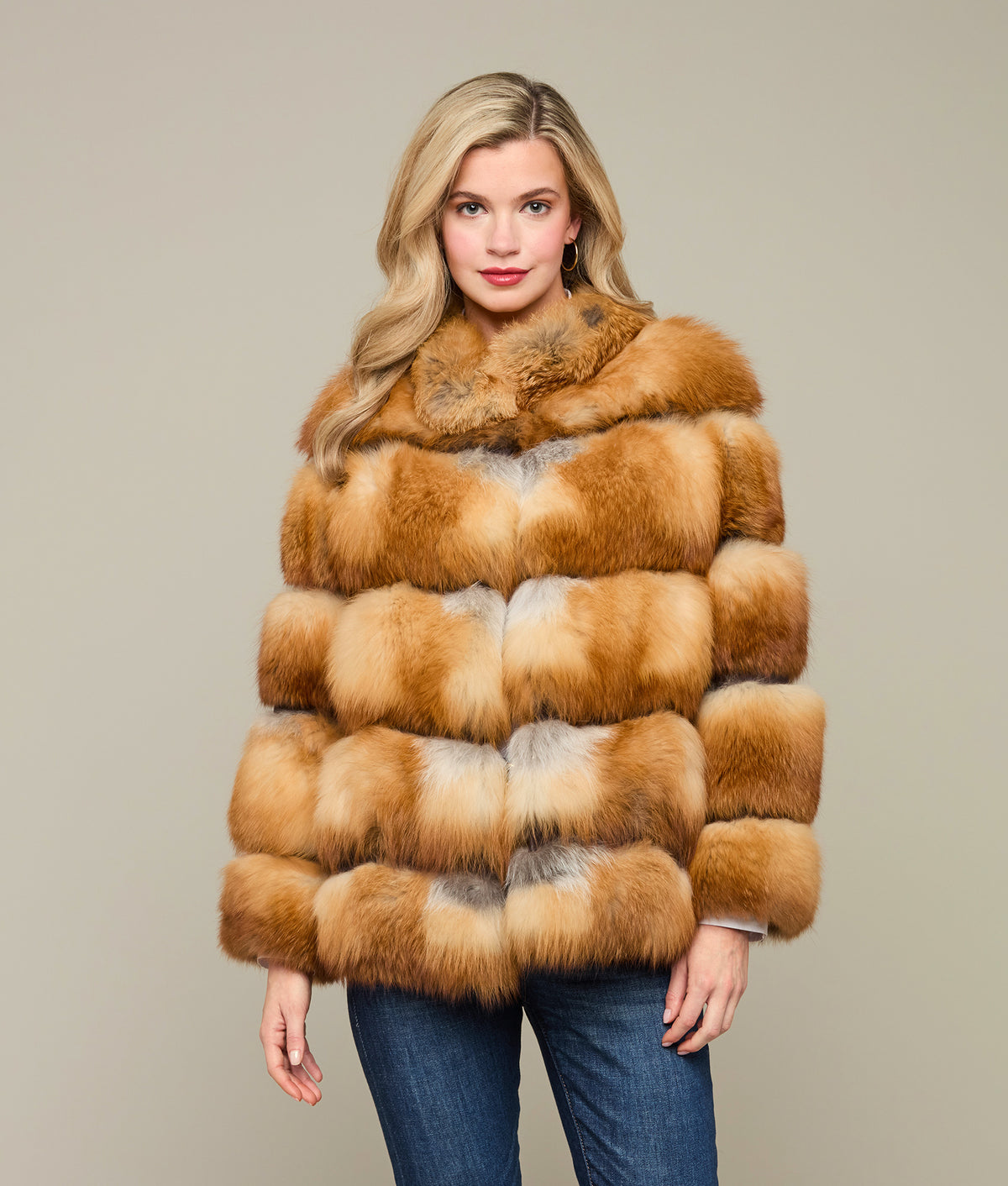 
    Canadian Red Fox Jacket :: Caramel