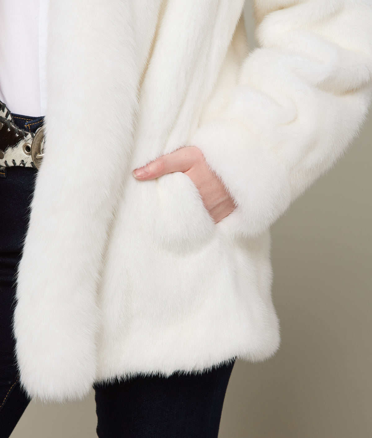 
    Mink Coat :: White