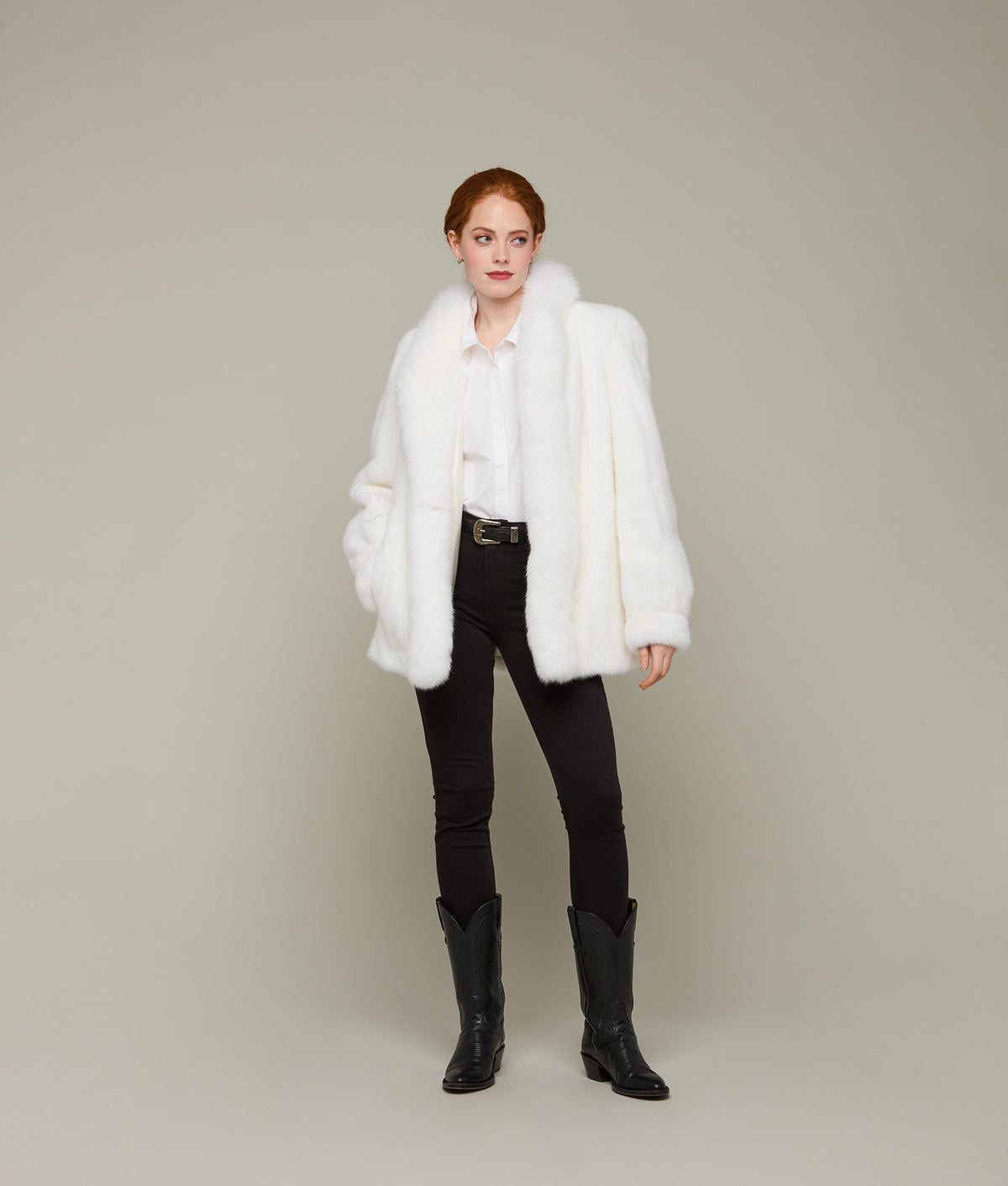 
    Mink Coat :: White