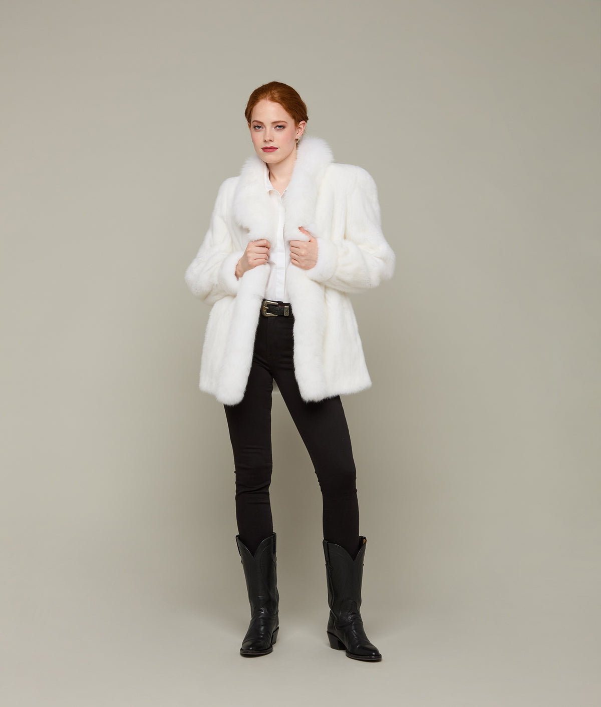 
    Mink Coat :: White