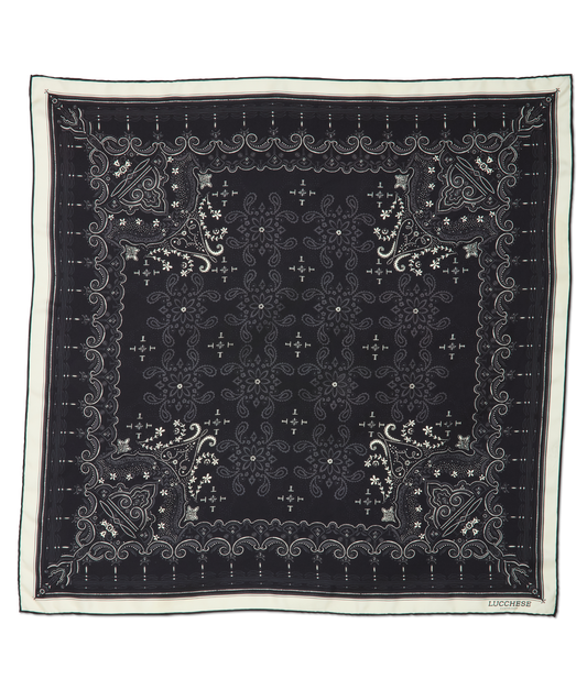 Mirrored L Scarf :: Black/White