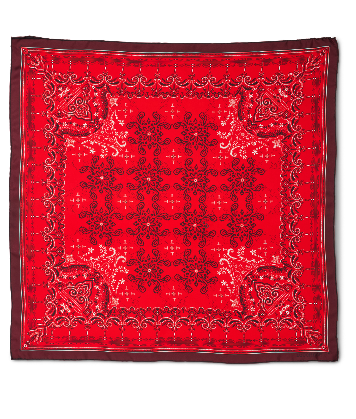 
    Mirrored L Scarf :: Red/Burgundy