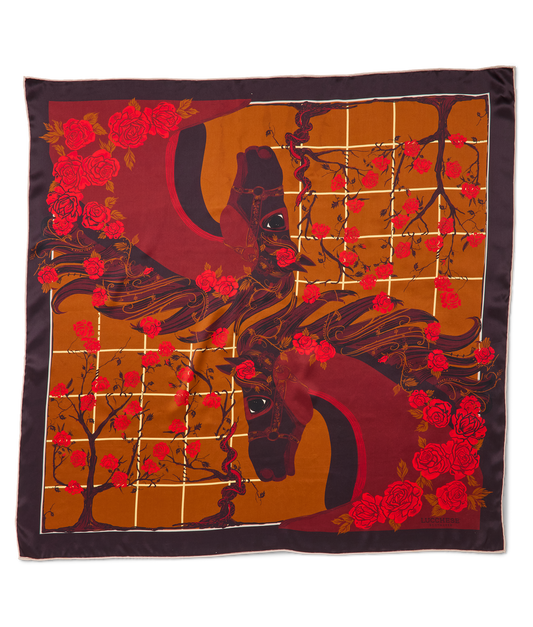 Cavalry Rose Scarf :: Burgundy