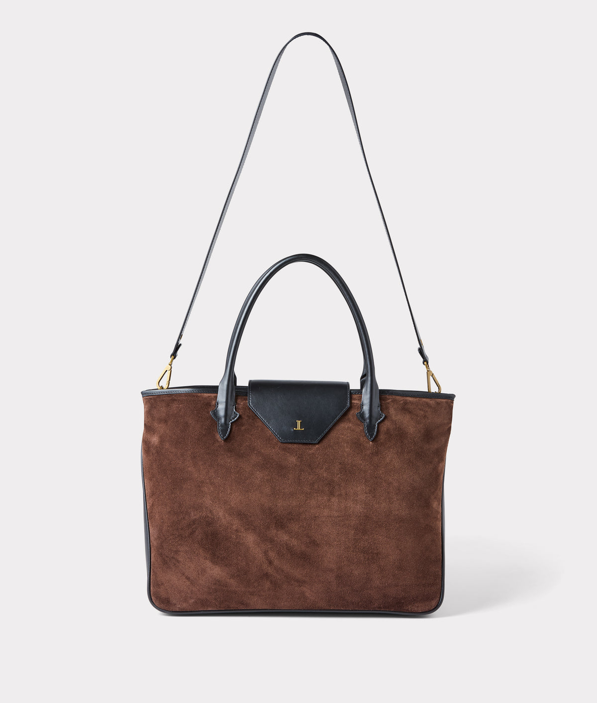 
        Large Roma Suede Tote :: Brown