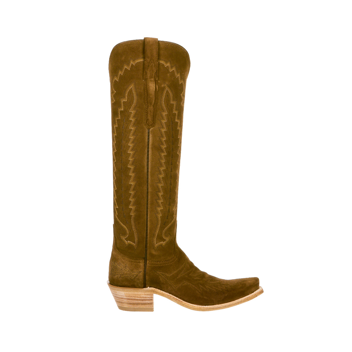 Priscilla Suede Knee High Boots in Brown - Gucci