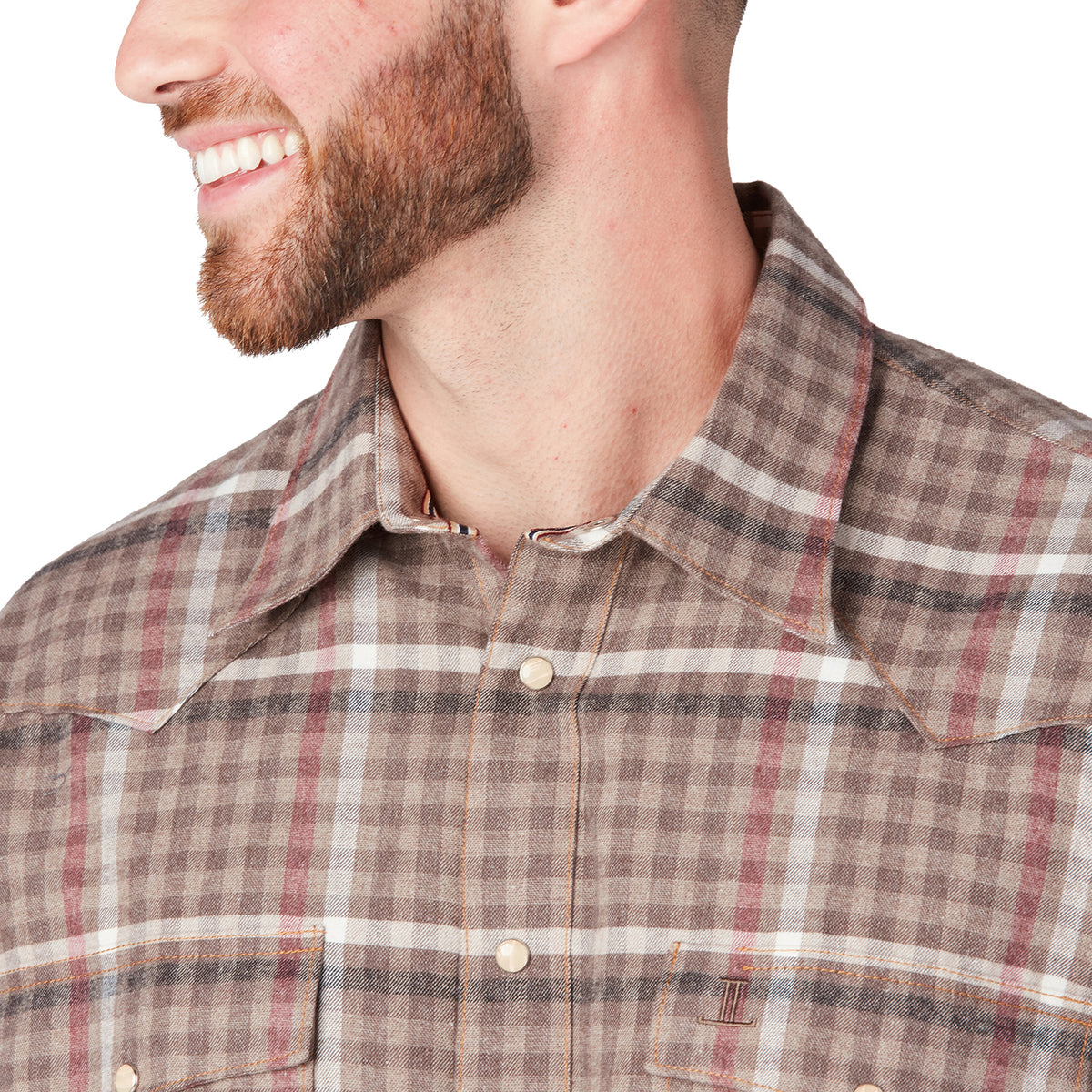 
        Denver Flannel:: Brown/Burgundy