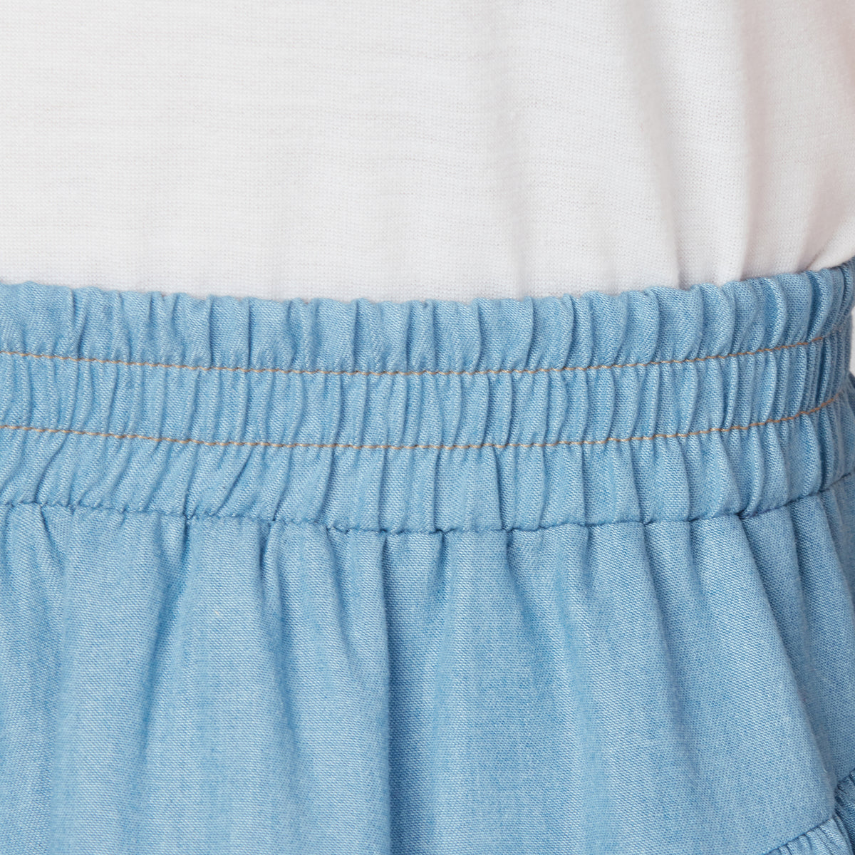 Cora Diagonal Ruffle Skirt :: Blue