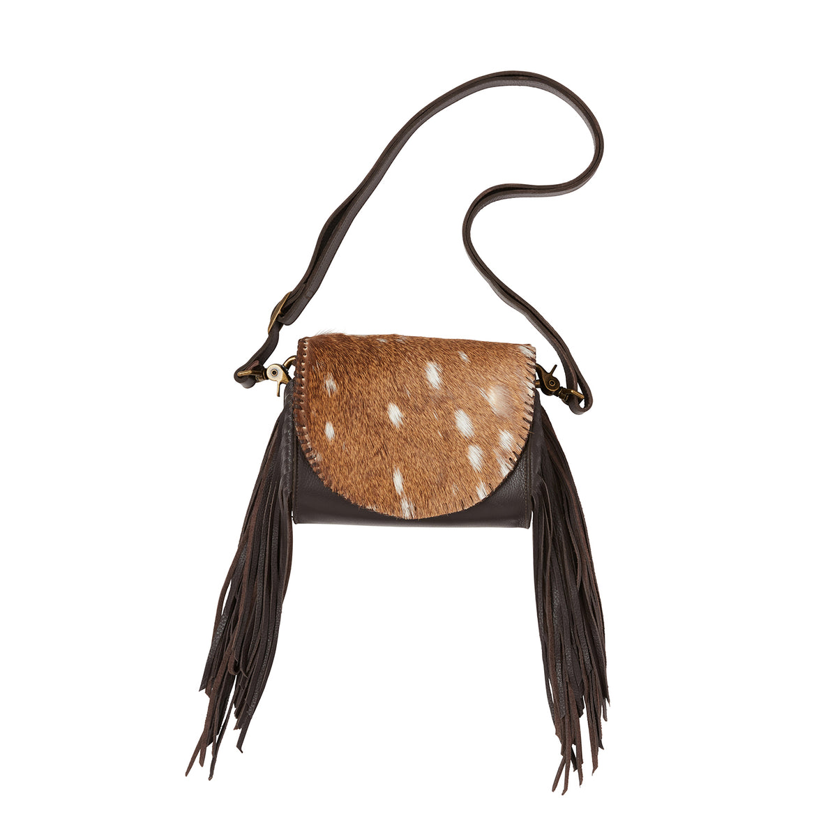 Axis Fringe Flap Crossbody :: Axis Brown