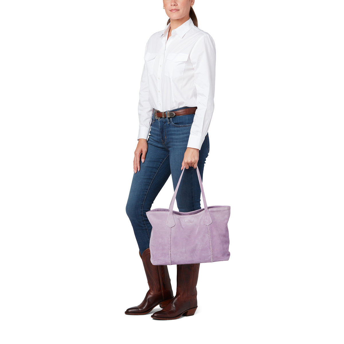 Suede Tote :: Lilac