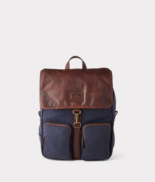 Everyday Waxed Canvas Backpack :: Navy